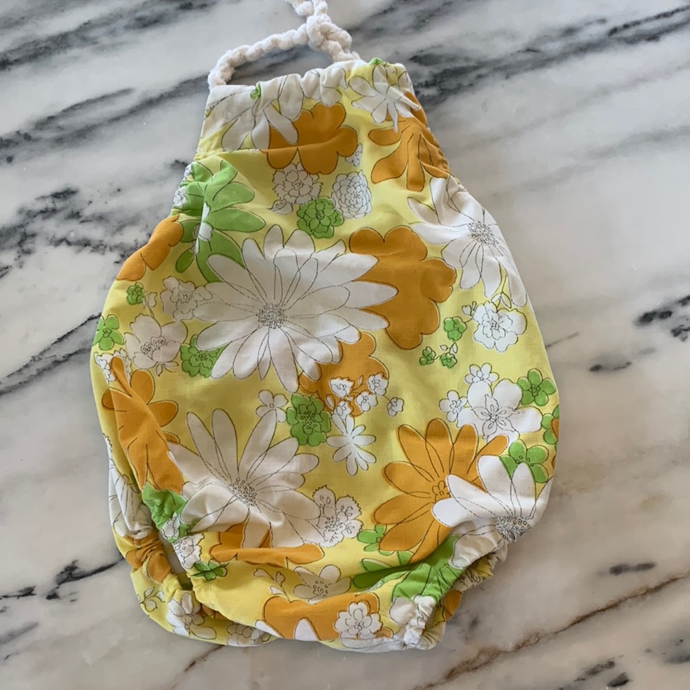 Vintage fabric bubble romper